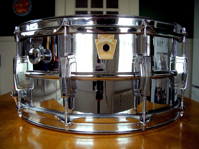 Ludwig LM402 Supraphonic 6.5x14" Aluminum Snare Drum image 4