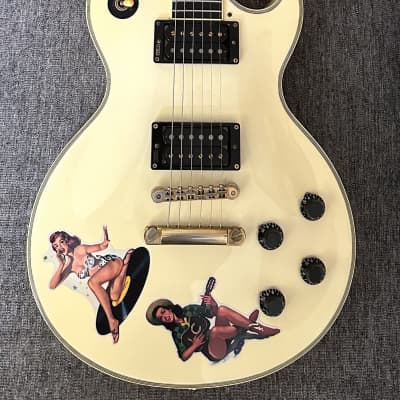 Burny / Fernandes Japan ca. 1985 Les Paul Custom Cream / White RLC-60 /  LC-70RR Solidbody Electric | Reverb