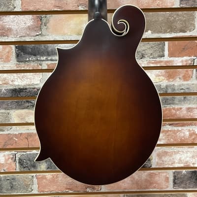 The Loar LM-310F Hand-Carved F-Style Mandolin Vintage Brown image 4