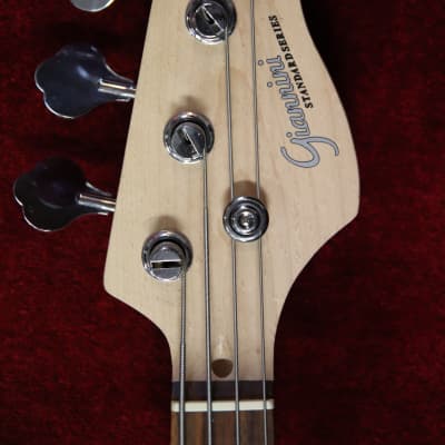 Giannini GB-1 TWR 4 String Bass Guitar Trans Wine Red Finish image 17