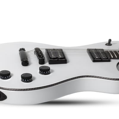 Schecter Jerry Horton Tempest Satin White SWHT Electric Guitar NAMM Display image 4
