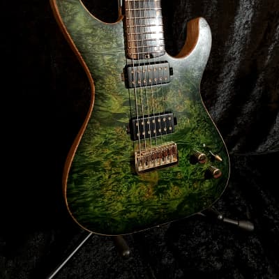 Grainger Guitars  Apollo 7 String, Lizard Green Seven String image 4