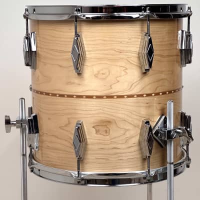 Craviotto 18/11/13/5x14" VIDEO Solid Maple 2024 - Gloss Maple w/ Mahogany Inlay image 21