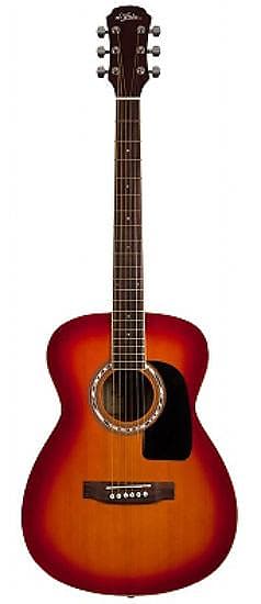 Aria AF-15 Folk Body Acoustic Guitar in Cherry Sunburst image 1
