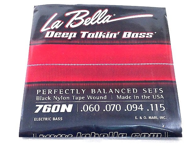 La Bella Bass Strings Deep Talkin' Bass Black Nylon Tape Wound Light image 1