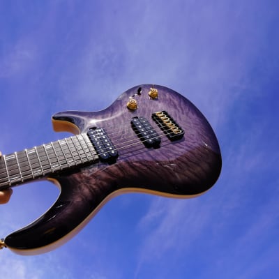 ESP LTD SIGNATURE SERIES JR-7 Javier Reyes Faded Blue Sunburst 7-String Electric Guitar w/Case image 2