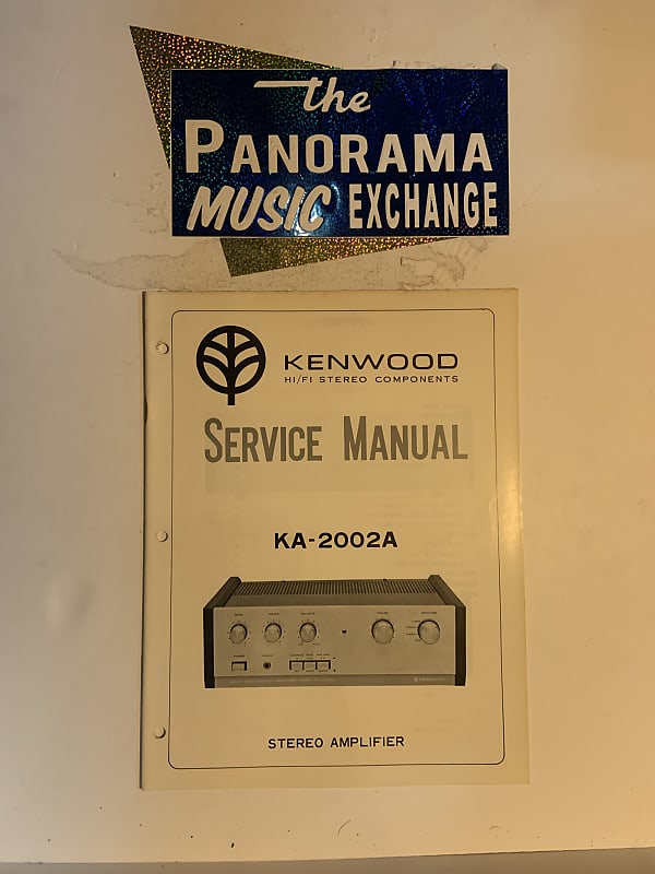 Kenwood Service Manual KA-2002A Mid 70’s  			