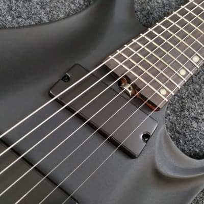 KOLOSS X7 headless Aluminum body 7 string electric guitar black image 5