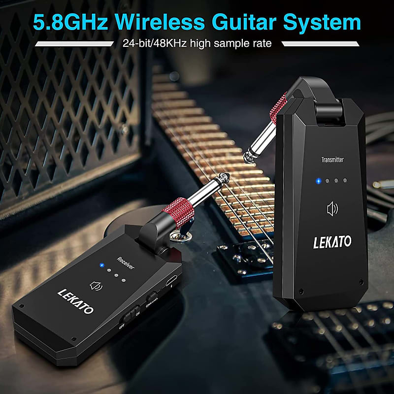LEKATO 5.8G Wireless Microphone System Mic Transmitter Receiver