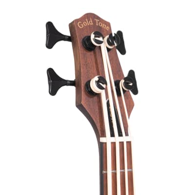 Gold Tone ME-Bass/L Mahogany Top 23-Inch Scale Solid Body Microbass with Padded Gig Bag For Lefty image 4