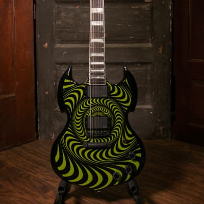 Wylde Audio Barbarian Green Psychic Bullseye Electric Guitar for sale