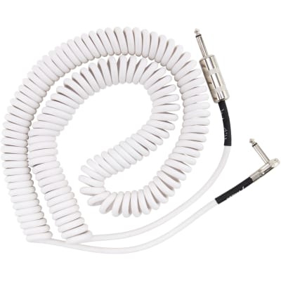 Fender 30 Feet Hendrix Voodoo Child Cable - White, Straight to Angled image 1
