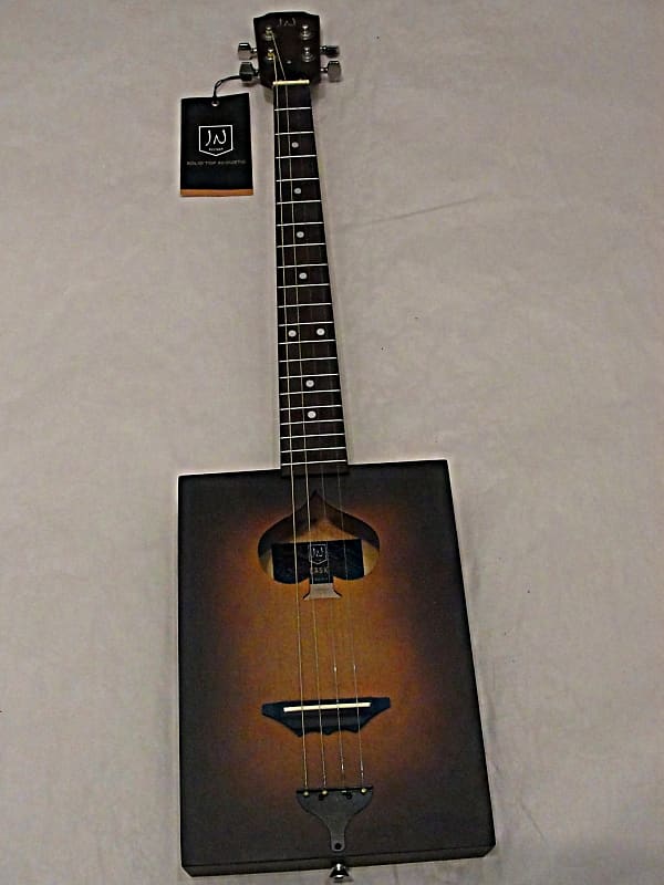 James Neligan CASK FIRKIN 4 string Acoustic Cigar Box Guitar with Gig Bag   2 Tone Satin Sunburs image 1