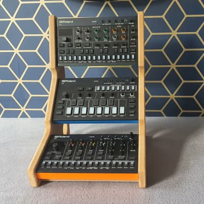 Roland Aira Compact S1 J6 T8 E4 - Oak Veneer Triple Stand from Synths And Wood image 6
