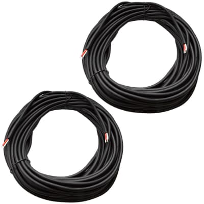 (2) SEISMIC AUDIO 50' Raw Wire HOME PA/DJ SPEAKER CABLE image 1