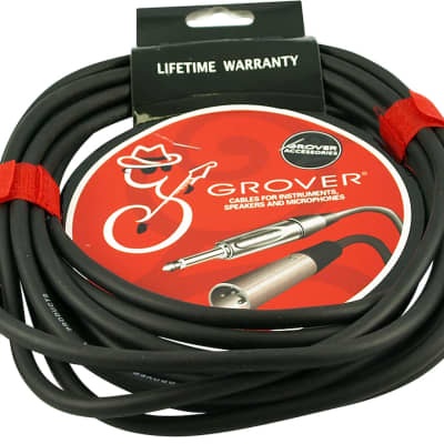 Grover Black Noiseless Instrument Cable 20 Foot for sale