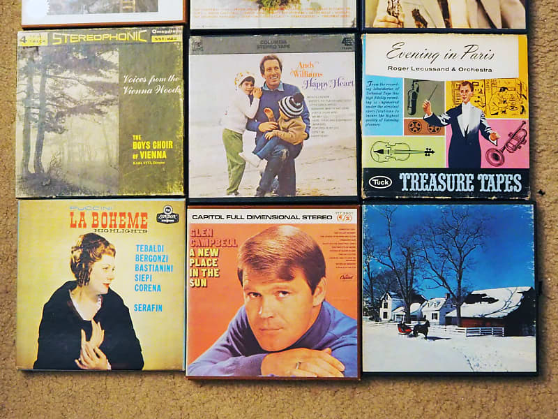 Lot of 26 commercial pre-recorded Reel to Reel Tapes