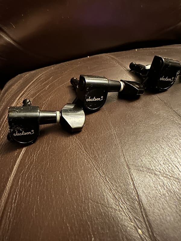 Jackson 6 in line tuners Black Reverb