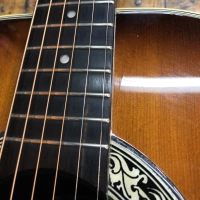 Ovation USA 1111-1 Balladeer Sitka Spruce Acoustic Guitar 1974 Sunburst w/Original Hard Case image 9