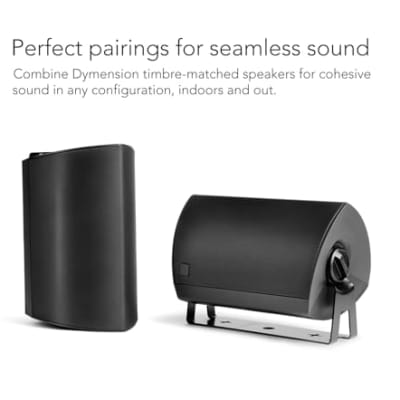 Definitive Technology Dymension AW-550 Outdoor Speaker (Black, Pair), Two-Way Surface Mount Wired Speakers, 5.25" Woofer, 1? Tweeter, & 5?x8 Passive Bass Radiator, IP66 All-Weather Outdoor Speakers image 4