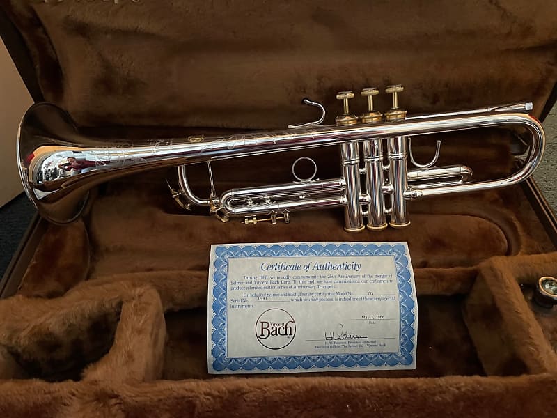 Bach Stradivarius 195 Model 43, 25th Anniversary Bb Trumpet 1986