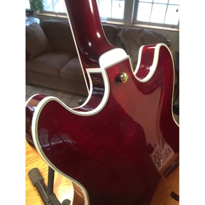 Ibanez EKM10T-WRD PLEKED! Signature Series Semi-Hollow Electric Guitar w/ Vibrato Wine Red image 6