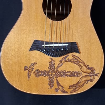 Blueberry  NEW IN STOCK Handmade GUITALELE  Acoustic Guitar - Ukulele Sized 6-String image 9