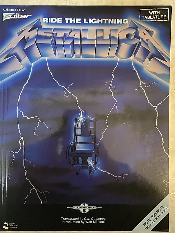 Metallica Ride the Lightning Guitar Tab / Tablature Book Reverb