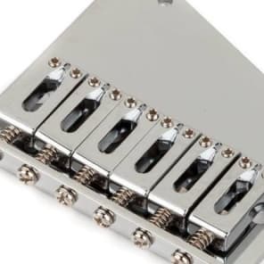 Fender Standard Series MIM Telecaster Bridge Assembly Block Saddles Chrome Free Shipping image 2