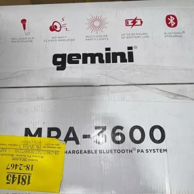 Gemini MPA-3600 Portable Rechargeable Bluetooth Speaker with Multi-Colored LEDs image 8