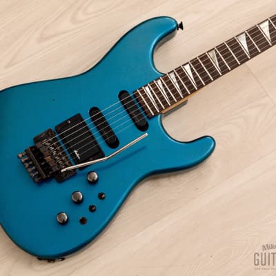1980s Charvel by Jackson Model 4 Superstrat SSH Vintage Guitar Cobalt Blue, Japan for sale