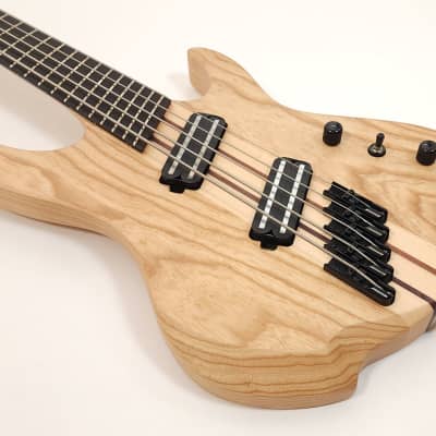 Brice Defiant 53437 EB Nat Ash 5 String Fan Fret Multi Scale Bass with Ebony Fretboard image 5