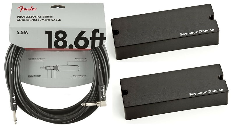 Seymour Duncan ASB2-5s Active Soapbar 5 String Bass Phase II Pickup Set ( 18 FENDER CABLE ) image 1