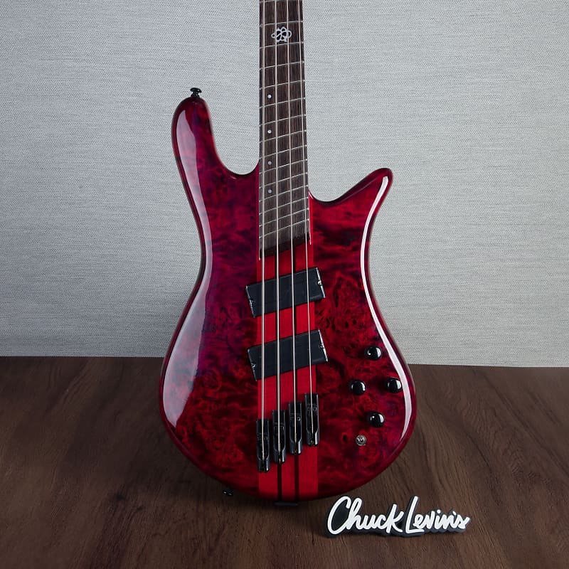 Spector NS Dimension 4-String Multi-Scale Bass Guitar - Inferno Red Gloss - #21W220769 - Display Model, Mint image 1
