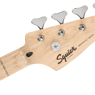 Squier Sonic Bronco Bass Maple Fingerboard White Pickguard Black image 5