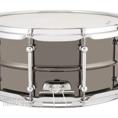 LUDWIG Universal Brass Snare Drum 6.5 x 14 Black Nickel Over Brass w/ Chrome (LU6514C)  NEW! image 3