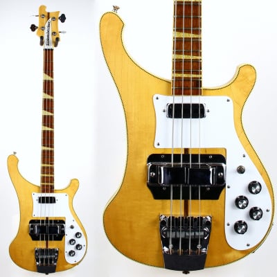 c. 1971 Rickenbacker 4001 Mapleglo Vintage Electric Bass Guitar | Checkerboard Binding, Toaster Pickup, Full Crushed Pearl Inlays! for sale