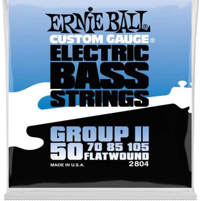 Ernie Ball 2804 Custom Gauge Flatwound Electric Bass Strings 50-105