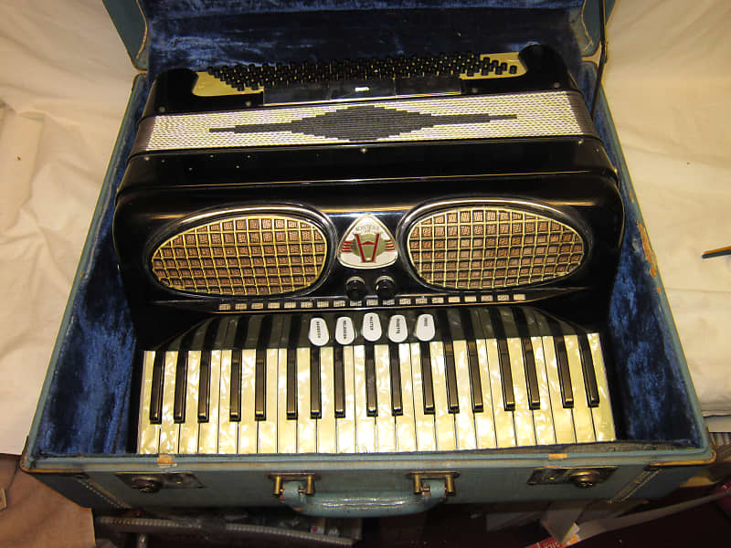 Excelsior Accordion Model #308, Black, Very Good Condition | Reverb