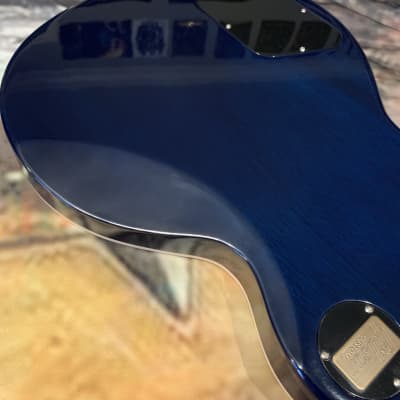 BLUE AXCESS 🦋! 2013 Gibson Custom Shop Les Paul Standard Axcess Figured Trans Translucent Transparent Blue Burst Ocean Water Blueberry F Flamed Maple Top Special Order Limited Edition Exclusive Run Coil Split 496R 498T ABR-1 Stopbar Tailpiece Modern image 16
