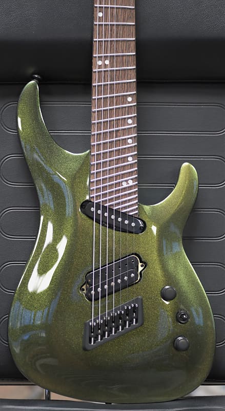 Ormsby SX GTR Carved Top, 7-String, Run 16B - Chameleon Green/Gold