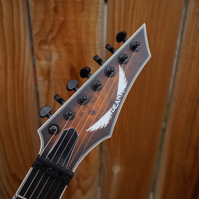 Dean EXILE Select-7 Multiscale Kahler Burl Maple 7-String Electric Guitar w/ Case image 3