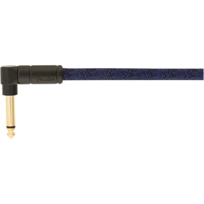 Genuine Fender Festival Instrument Cable 10 ft Angle/Straight Hemp, Blue Dream image 4