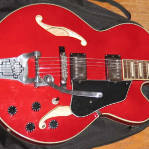 Ibanez Artcore Archtop Electric AFS-75T Cherry Red 2004 Bigsby Style Tremolo Excellent w/ Gig Bag image 3