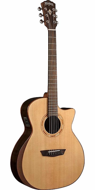 Washburn WCG20SCE Comfort Series Grand Auditorium Cutaway Solid Sitka Spruce Top Satin Mahogany Neck 6-String Acoustic Guitar image 1