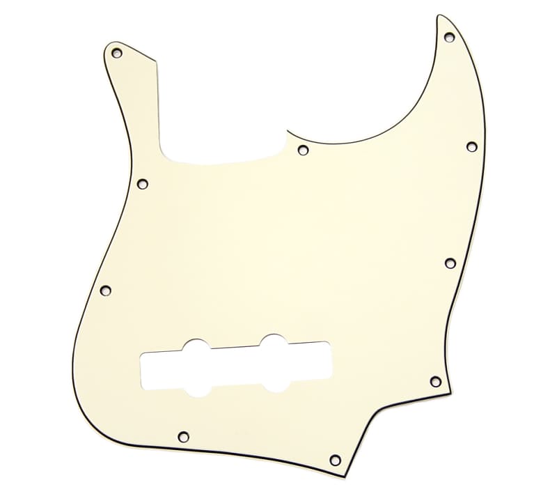 Pickguard For Fender Standard Jazz Bass, 3-Ply - PARCHMENT | Reverb