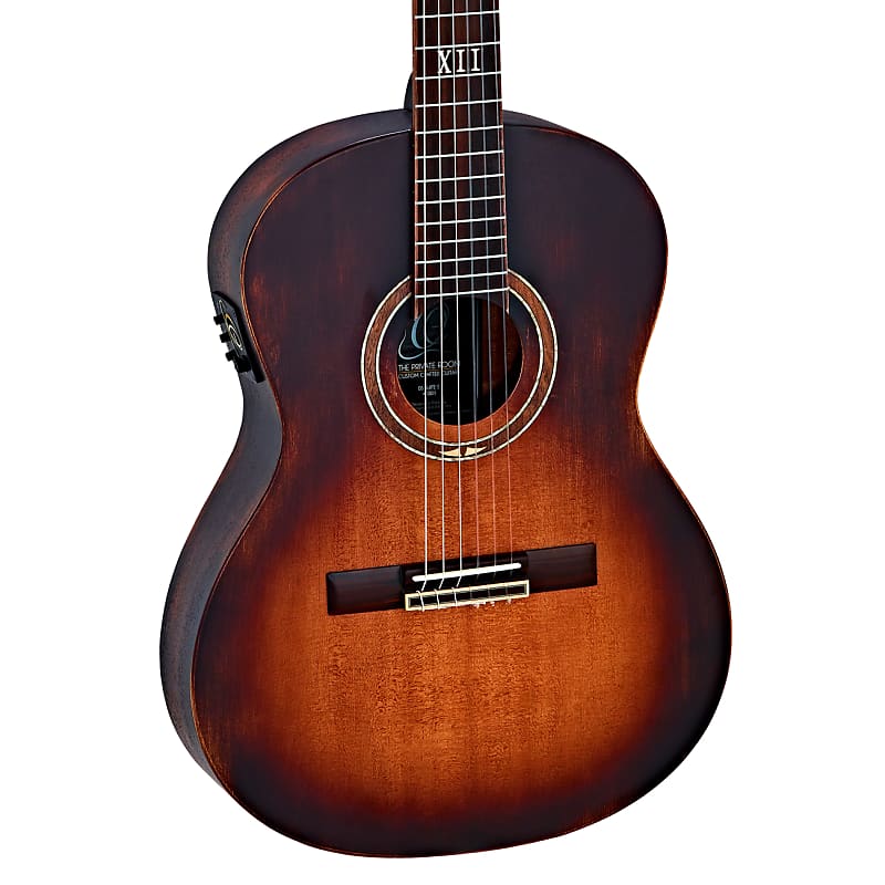 Ortega Private Room Cedar Top Nylon String Acoustic Guitar Distressed DSSUITE-E image 1