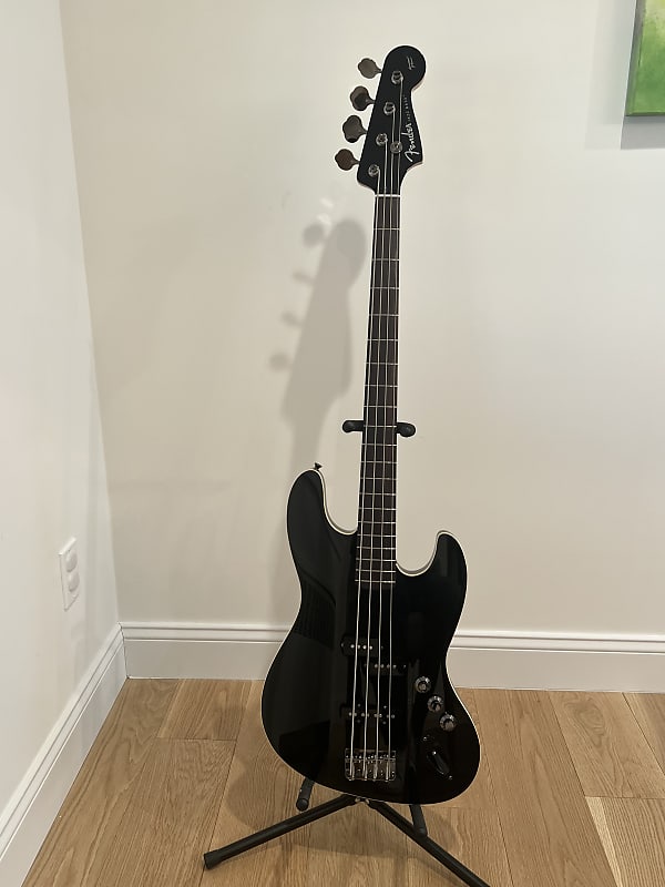 Fender Aerodyne 4 String Jazz Bass Black With Rosewood Reverb 9065