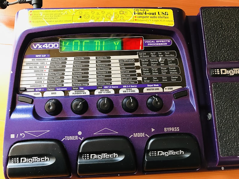 DigiTech Vx400 Vocal Effects Processor, works, USB interface, purple!