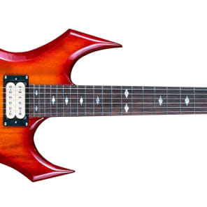 B.C. Rich Mk9 Warlock Electric Guitar Cherry Red Sunburst with Case image 2